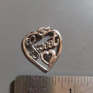 Sweetheart silver charm, 925 sterling